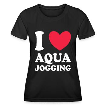 Sport Aqua jogging J'adore L'Aqua jogging - T-shirt sport Femme - noir - Devant - AI Model Female 172 light (172cm)