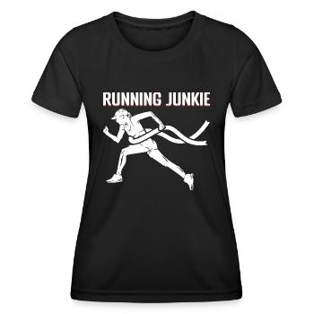 Marathon Runner Running Junkie Gift - Frauen Funktions-T-Shirt - Schwarz - Vorne - AI Model Female 172 light (172cm)