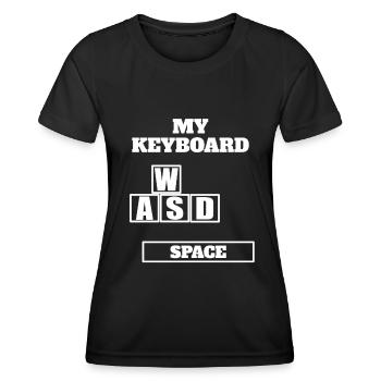 Game Player Console Controller Online Graphics lol - T-shirt sport Femme - noir - Devant - AI Model Female 172 light (172cm)