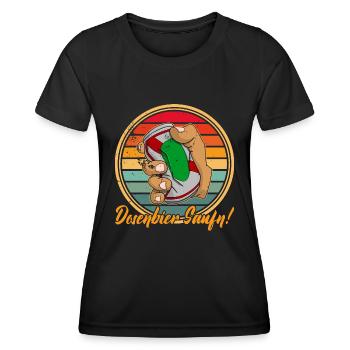 Dosenbier Alkohol Saufen Spruch Bierdosen Bier - Frauen Funktions-T-Shirt - Schwarz - Vorne - AI Model Female 172 light (172cm)