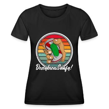 Dosenbier Alkohol Saufen Spruch Bierdosen Bier - Frauen Funktions-T-Shirt - Schwarz - Vorne - AI Model Female 172 light (172cm)