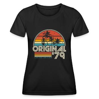 1979 Vintage né Vintage cadeau d’anniversaire - T-shirt sport Femme - noir - Devant - AI Model Female 172 light (172cm)
