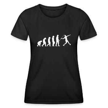 L'évolution du Javelot - T-shirt sport Femme - noir - Devant - AI Model Female 172 light (172cm)