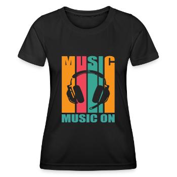 Musik - Frauen Funktions-T-Shirt - Schwarz - Vorne - AI Model Female 172 light (172cm)