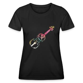 Cello - Frauen Funktions-T-Shirt - Schwarz - Vorne - AI Model Female 172 light (172cm)