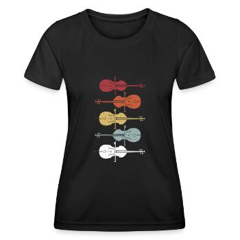 Contrebasse - T-shirt sport Femme - noir - Devant - AI Model Female 172 light (172cm)