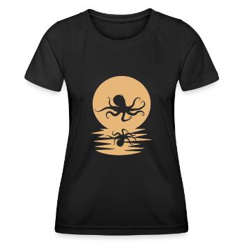 Pieuvres - T-shirt sport Femme - noir - Devant - AI Model Female 172 light (172cm)