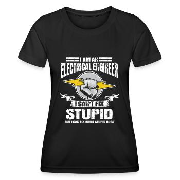 Electrical engineer - Women's Functional T-Shirt - black - Front - AI Model Female 172 light (172cm)
