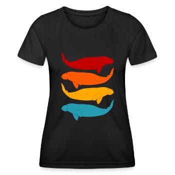 Seekühe - Frauen Funktions-T-Shirt - Schwarz - Vorne - AI Model Female 172 light (172cm)