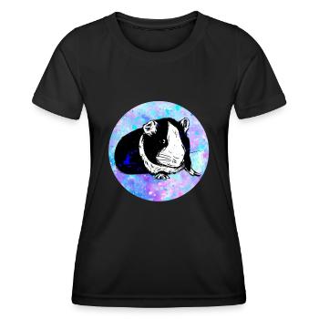 Meerschweinchen - Frauen Funktions-T-Shirt - Schwarz - Vorne - AI Model Female 172 light (172cm)