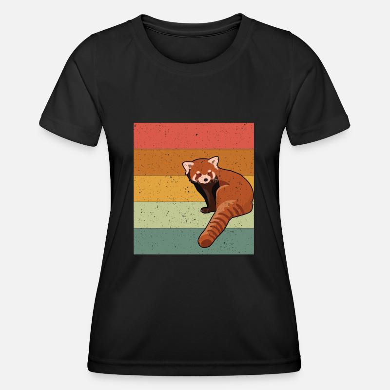 red panda - Women's Functional T-Shirt - black