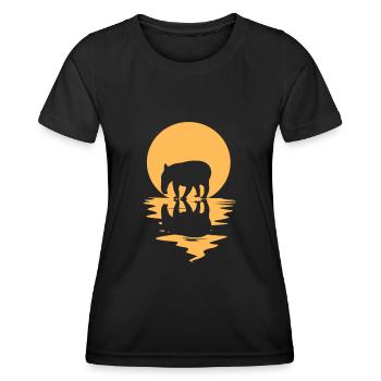 Tapir - T-shirt sport Femme - noir - Devant - AI Model Female 172 light (172cm)
