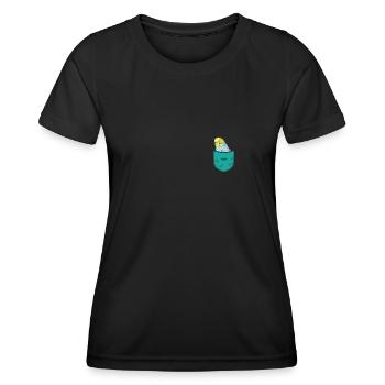 Wellensittich - Frauen Funktions-T-Shirt - Schwarz - Vorne - AI Model Female 172 light (172cm)