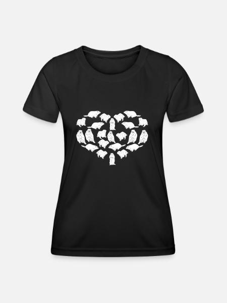 Murmeltiere - Frauen Funktions-T-Shirt - Schwarz