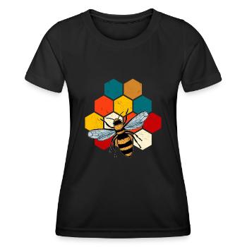 honeycomb - Women's Functional T-Shirt - black - Front - AI Model Female 172 light (172cm)
