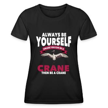 Grue - T-shirt sport Femme - noir - Devant - AI Model Female 172 light (172cm)