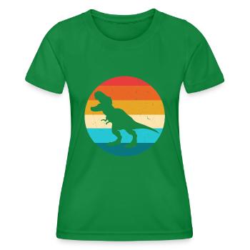 T-Rex - T-shirt sport Femme - vert - Devant - AI Model Female 172 dark (172cm)