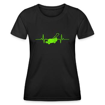 Tondre le rythme cardiaque - T-shirt sport Femme - noir - Devant - AI Model Female 172 light (172cm)