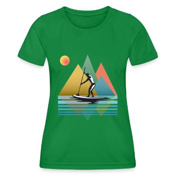 SUP Herren - Frauen Funktions-T-Shirt - Kelly Green - Vorne - AI Model Female 172 dark (172cm)
