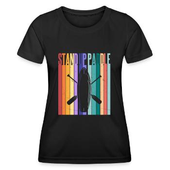 SUP - Frauen Funktions-T-Shirt - Schwarz - Vorne - AI Model Female 172 light (172cm)