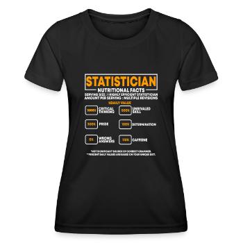 Statistiker - Frauen Funktions-T-Shirt - Schwarz - Vorne - AI Model Female 172 light (172cm)