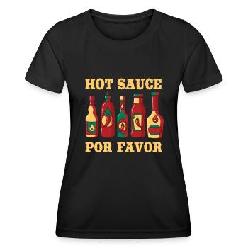 Sosse piquante - T-shirt sport Femme - noir - Devant - AI Model Female 172 light (172cm)