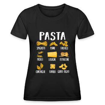 Pasta - Frauen Funktions-T-Shirt - Schwarz - Vorne - AI Model Female 172 light (172cm)