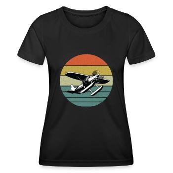 Avion - T-shirt sport Femme - noir - Devant - AI Model Female 172 light (172cm)