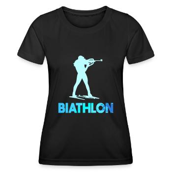 Biathlon - T-shirt sport Femme - noir - Devant - AI Model Female 172 light (172cm)