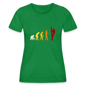 Évolution de l’arboriculteur - T-shirt sport Femme - vert - Devant - AI Model Female 172 dark (172cm)
