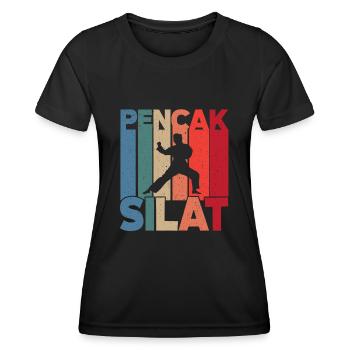 Pencak Silat - Frauen Funktions-T-Shirt - Schwarz - Vorne - AI Model Female 172 light (172cm)