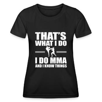Le MMA - T-shirt sport Femme - noir - Devant - AI Model Female 172 light (172cm)