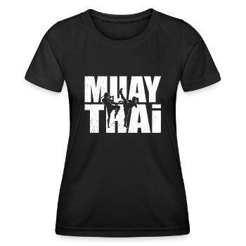 Muay Thai - Frauen Funktions-T-Shirt - Schwarz - Vorne - AI Model Female 172 light (172cm)
