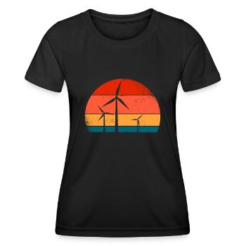 Éolienne - T-shirt sport Femme - noir - Devant - AI Model Female 172 light (172cm)