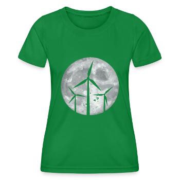 Éolienne - T-shirt sport Femme - vert - Devant - AI Model Female 172 dark (172cm)