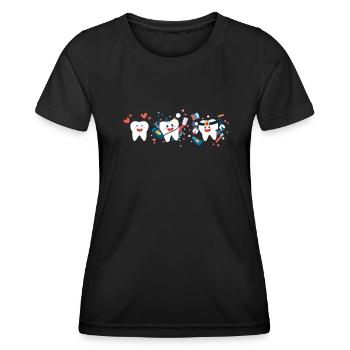 Dent - T-shirt sport Femme - noir - Devant - AI Model Female 172 light (172cm)