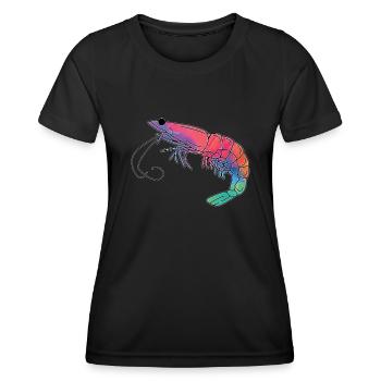 Crevette - T-shirt sport Femme - noir - Devant - AI Model Female 172 light (172cm)