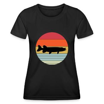 Brochet - T-shirt sport Femme - noir - Devant - AI Model Female 172 light (172cm)