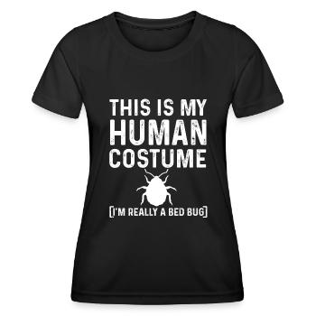 Costume de punaise de lit - T-shirt sport Femme - noir - Devant - AI Model Female 172 light (172cm)