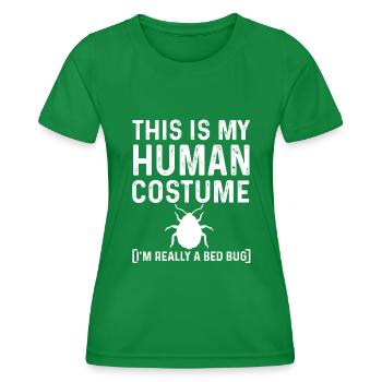 Bettwanze Kostüm - Frauen Funktions-T-Shirt - Kelly Green - Vorne - AI Model Female 172 dark (172cm)