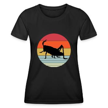 Heuschrecke - Frauen Funktions-T-Shirt - Schwarz - Vorne - AI Model Female 172 light (172cm)