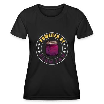 Plum puree saying - Women's Functional T-Shirt - black - Front - AI Model Female 172 light (172cm)