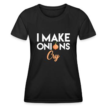 Zwiebel - Frauen Funktions-T-Shirt - Schwarz - Vorne - AI Model Female 172 light (172cm)