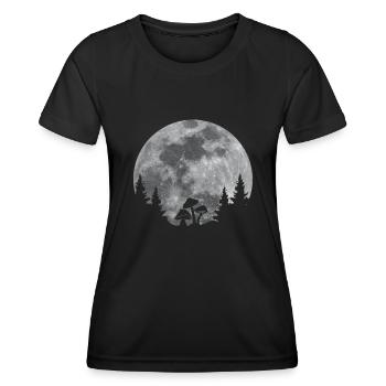 Pilze - Frauen Funktions-T-Shirt - Schwarz - Vorne - AI Model Female 172 light (172cm)