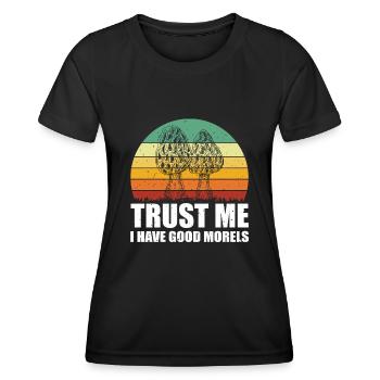 Cueilleur de morilles - T-shirt sport Femme - noir - Devant - AI Model Female 172 light (172cm)