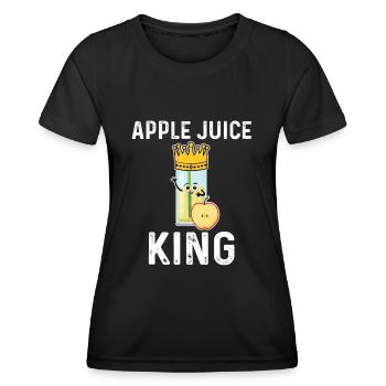 Roi du jus de pomme - T-shirt sport Femme - noir - Devant - AI Model Female 172 light (172cm)