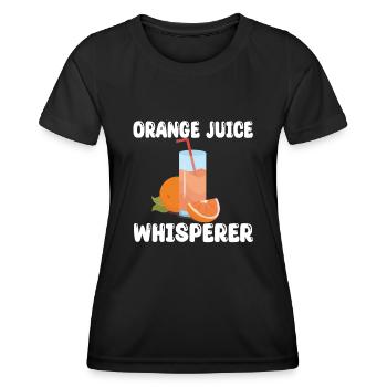 Orange Juice Whisperer - Women's Functional T-Shirt - black - Front - AI Model Female 172 light (172cm)