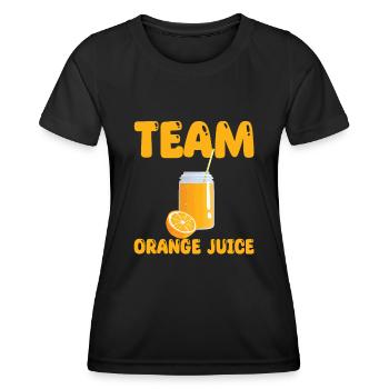 Team Orange Juice - Women's Functional T-Shirt - black - Front - AI Model Female 172 light (172cm)