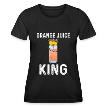 Orange Juice King - Women's Functional T-Shirt - black - Front - AI Model Female 172 light (172cm)
