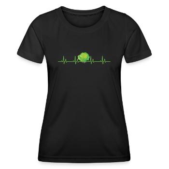 Kohl Herzschlag - Frauen Funktions-T-Shirt - Schwarz - Vorne - AI Model Female 172 light (172cm)